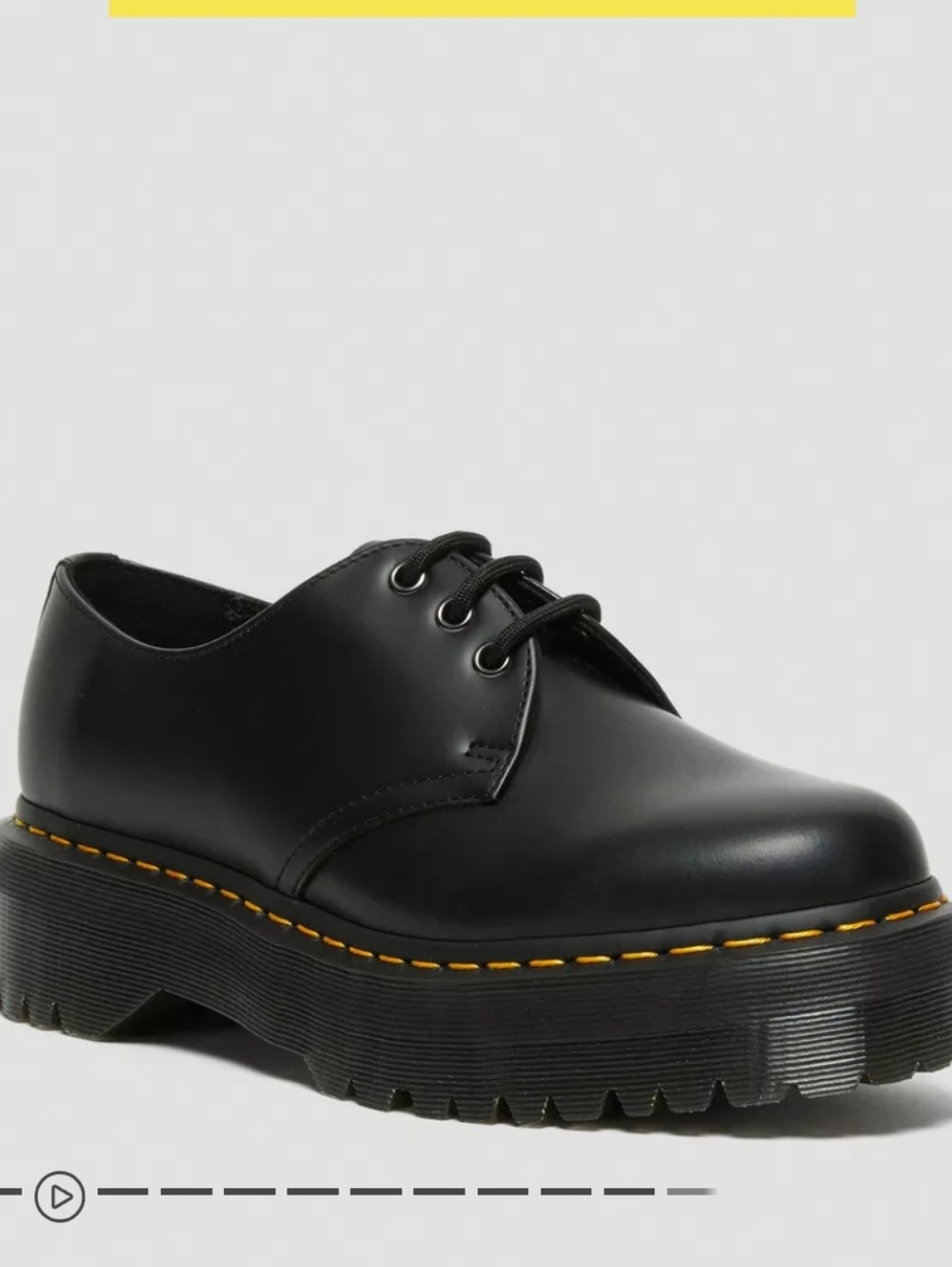 Dr. Martens 1461 Smooth Leather Platform Shoes W9/ M8
